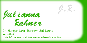 julianna rahner business card